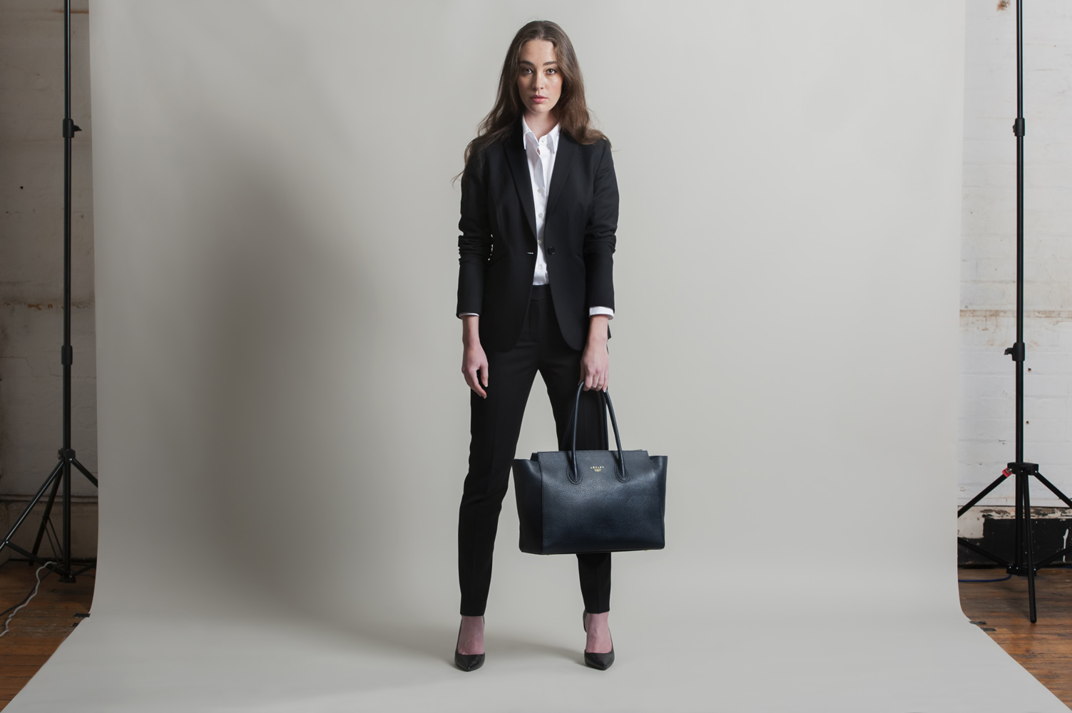 Model posing for Loxley England Lookbook shoot by James Robertshaw 04