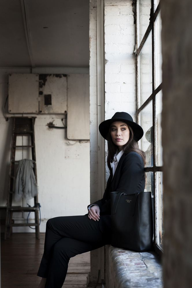 Model posing for Loxley England Lookbook shoot by James Robertshaw 13