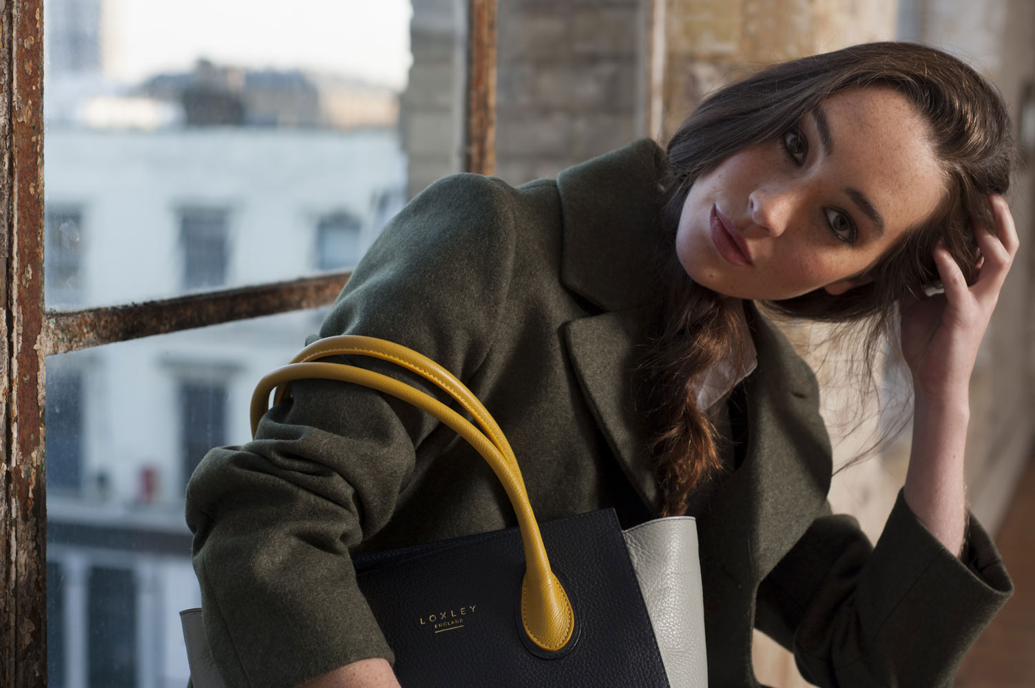 Model posing for Loxley England Lookbook shoot by James Robertshaw 14