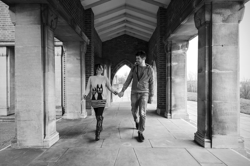 Couple walking towards camera - natural couple photography by James Robertshaw