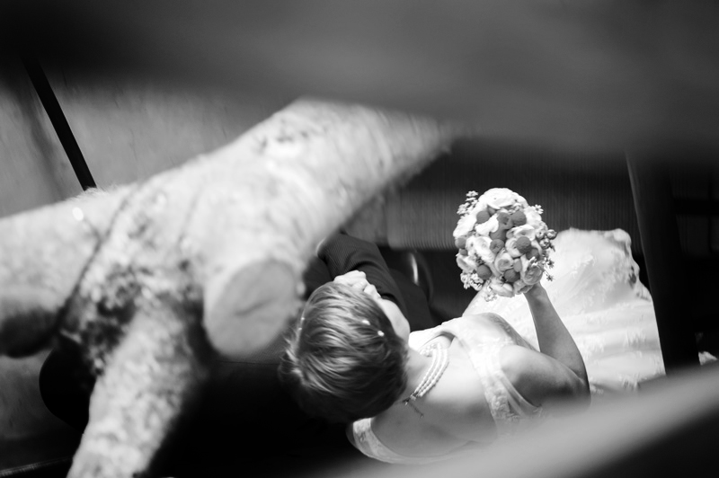 Bride with father at the Bell Ticehurst wedding by Sussex Wedding photographer James Robertshaw