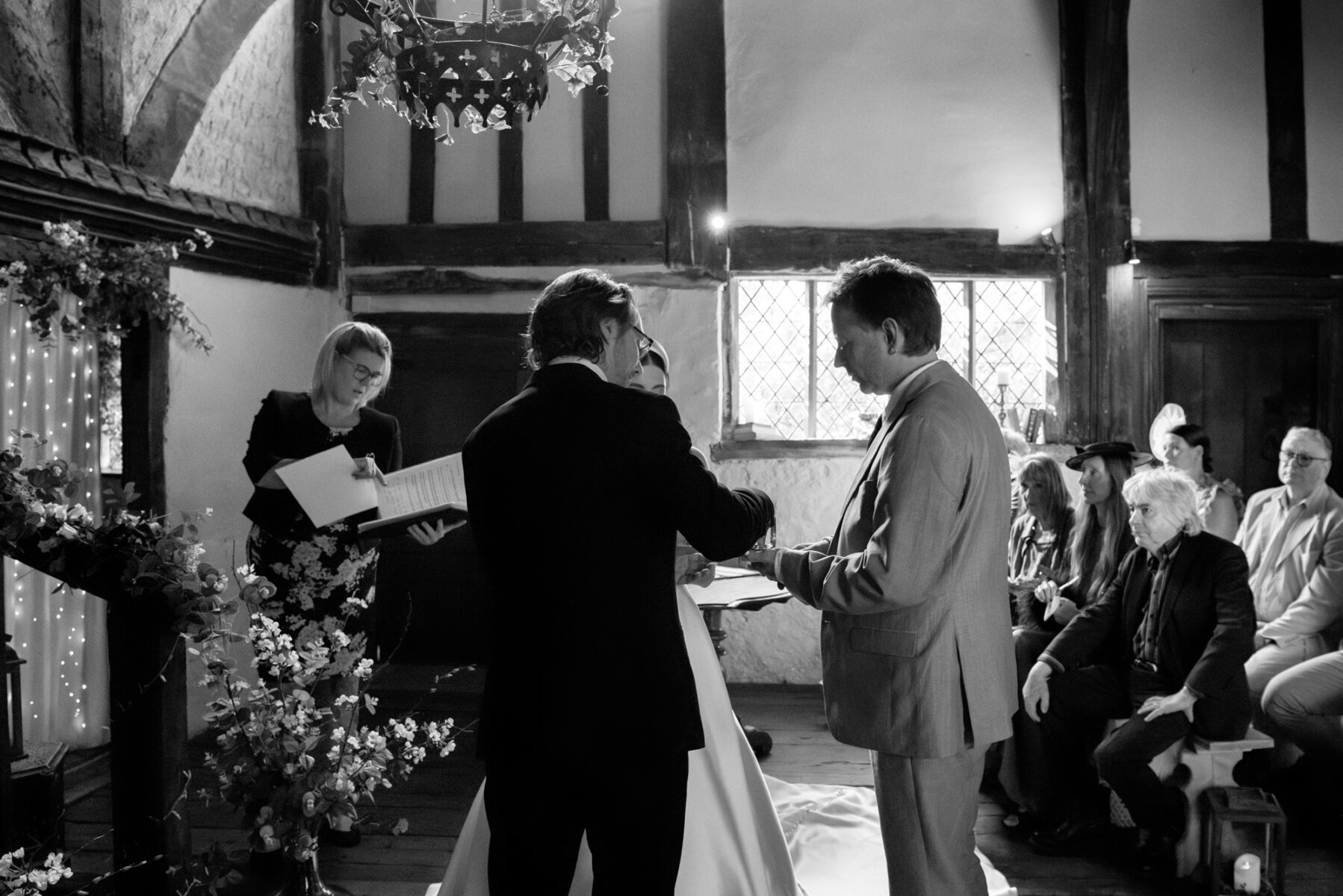 Taking rings at Pigrim's rest wedding ceremony