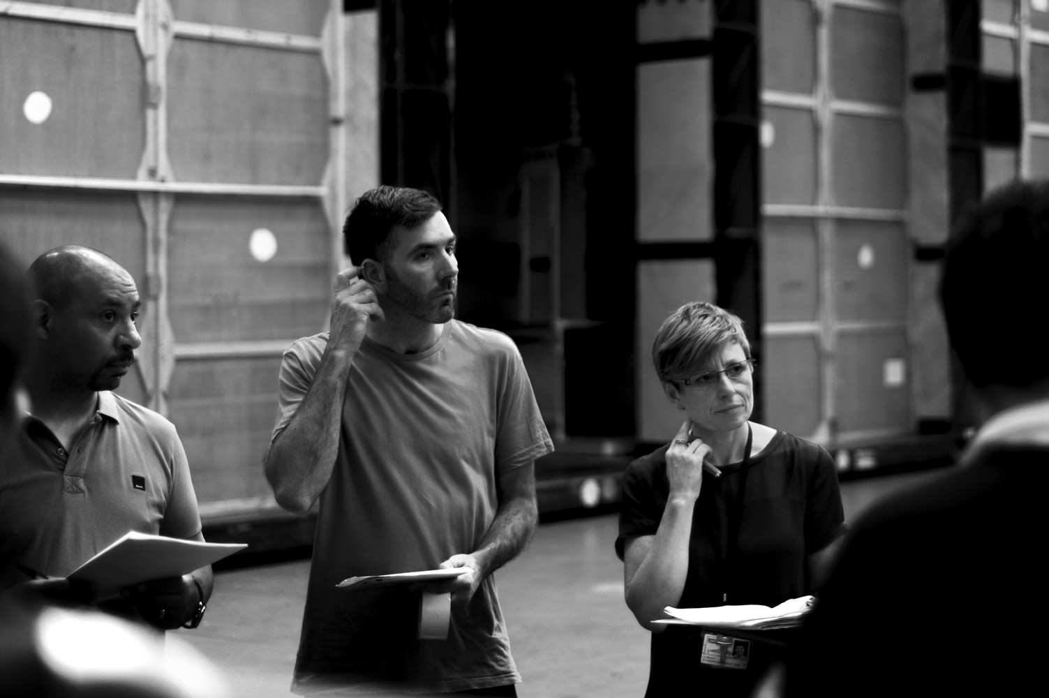 Preparations for Swanlights by Anthony and the Johnsons at the Royal Opera House photography by James Robertshaw 02