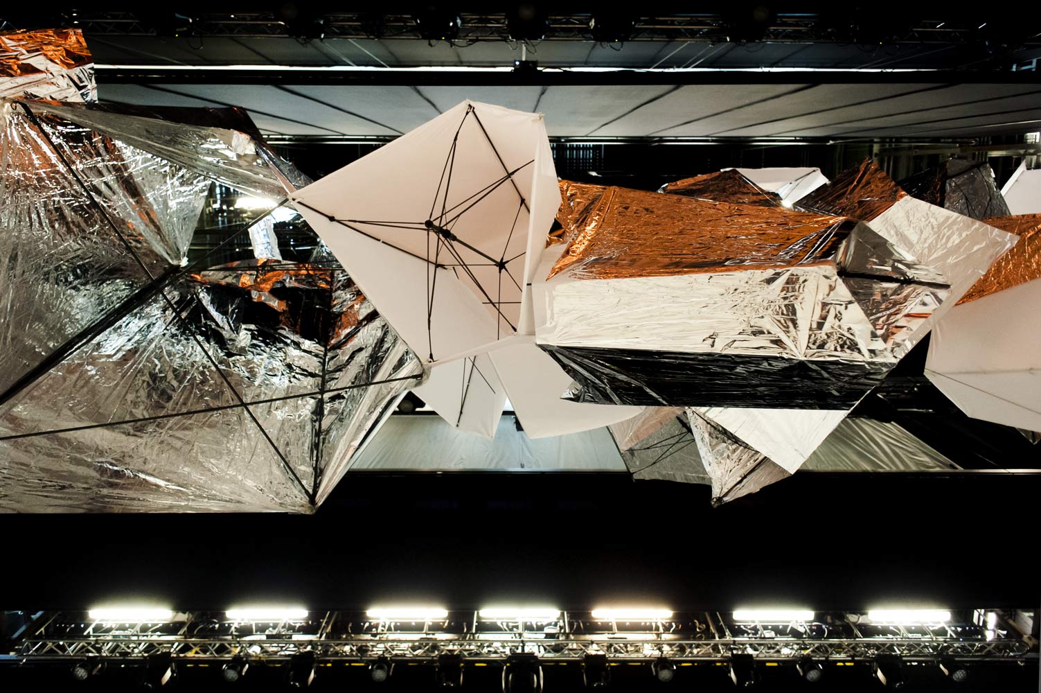 Preparations for Swanlights by Anthony and the Johnsons at the Royal Opera House photography by James Robertshaw 03