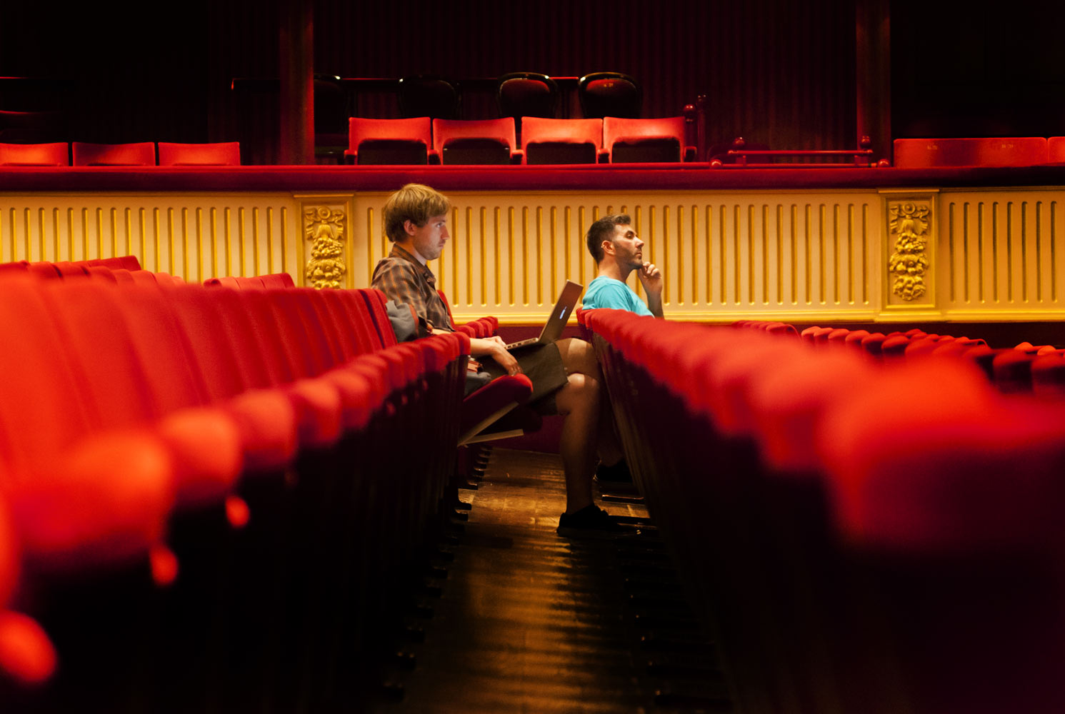Preparations for Swanlights by Anthony and the Johnsons at the Royal Opera House photography by James Robertshaw 05