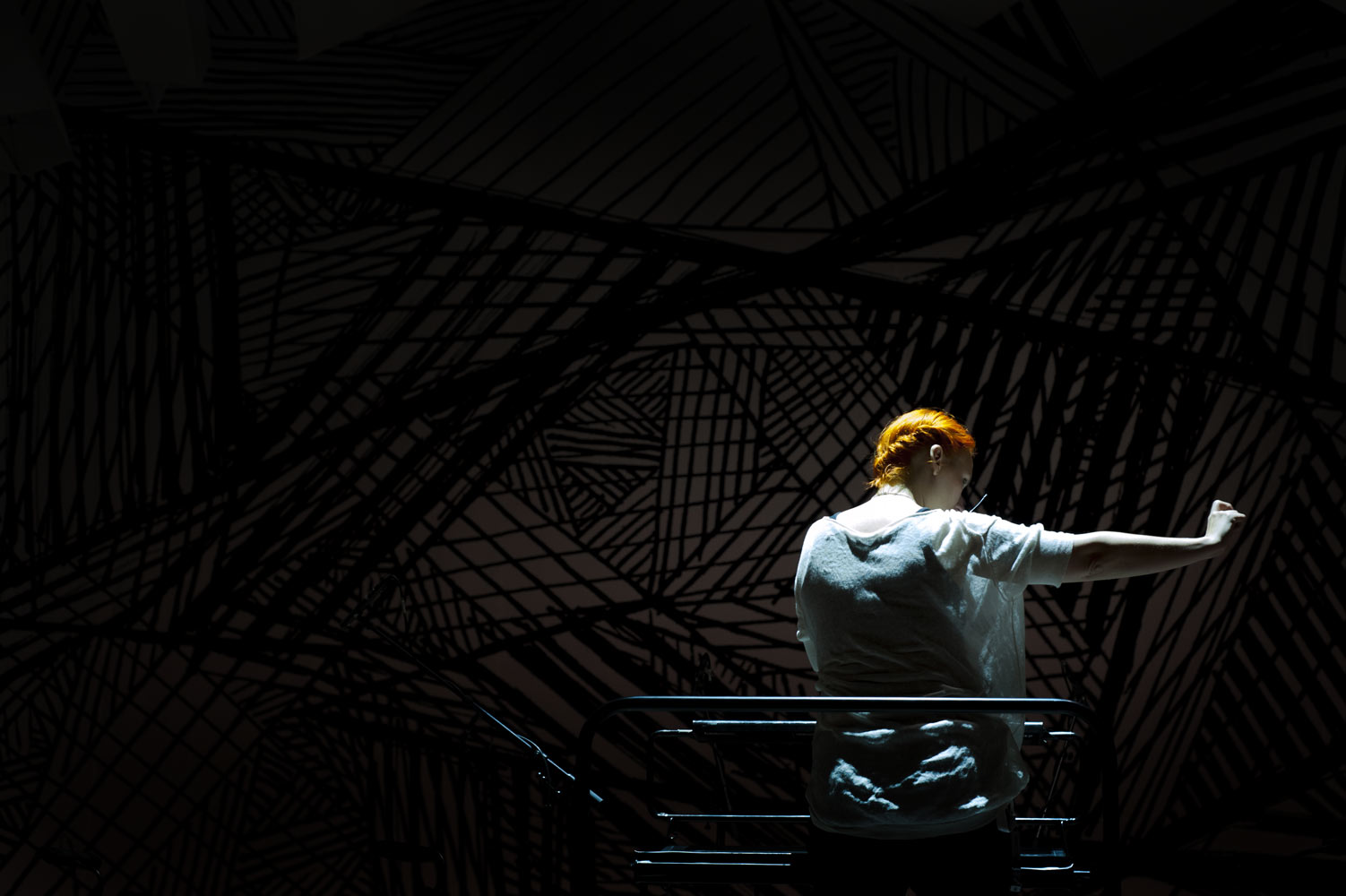 Preparations for Swanlights by Anthony and the Johnsons at the Royal Opera House photography by James Robertshaw 06