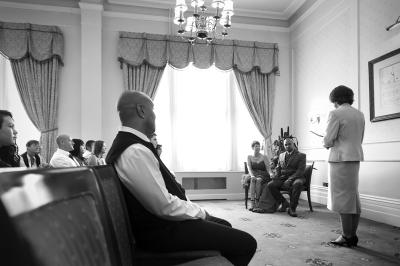 Couple seated at The Grand Eastbourne wedding by Sussex wedding photographer James Robertshaw