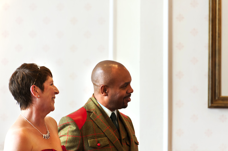 Couple standing at The Grand Eastbourne wedding by Sussex wedding photographer James Robertshaw