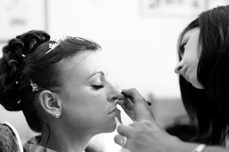 Bridal make-up by sussex wedding photographer James Robertshaw