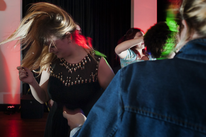 Girl at wedding on the dance floor