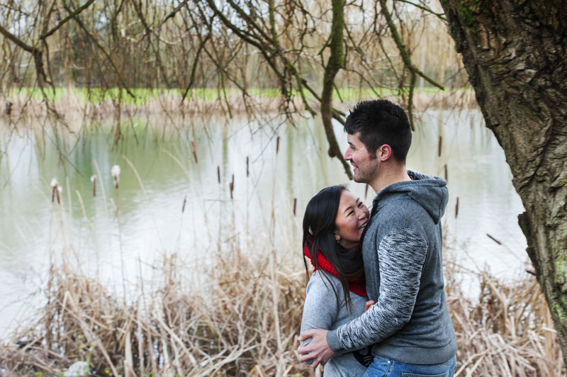 Couple hugging - natural couple photography by James Robertshaw