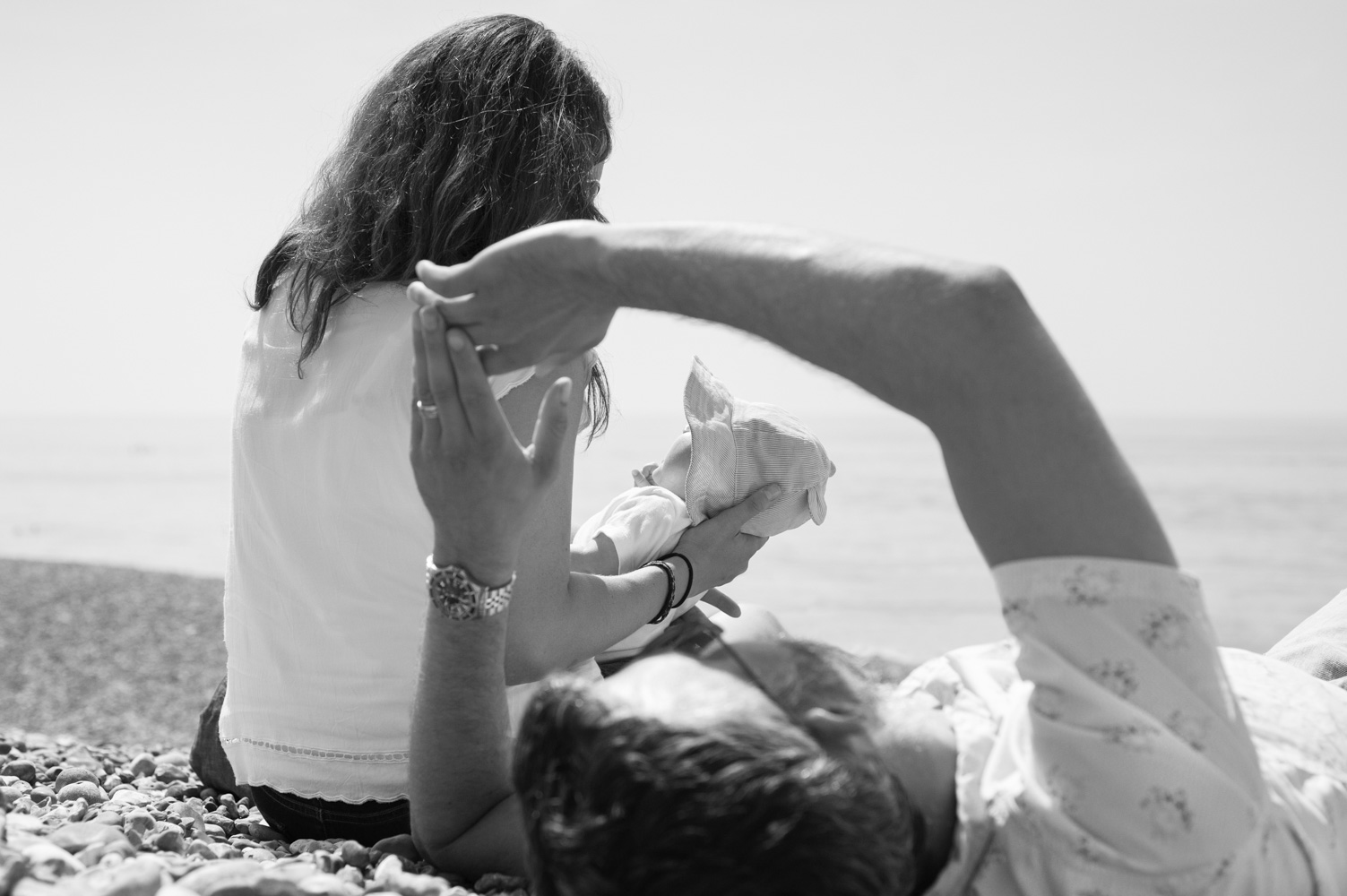 Photos on the beach by Hastings family photographer James Robertshaw