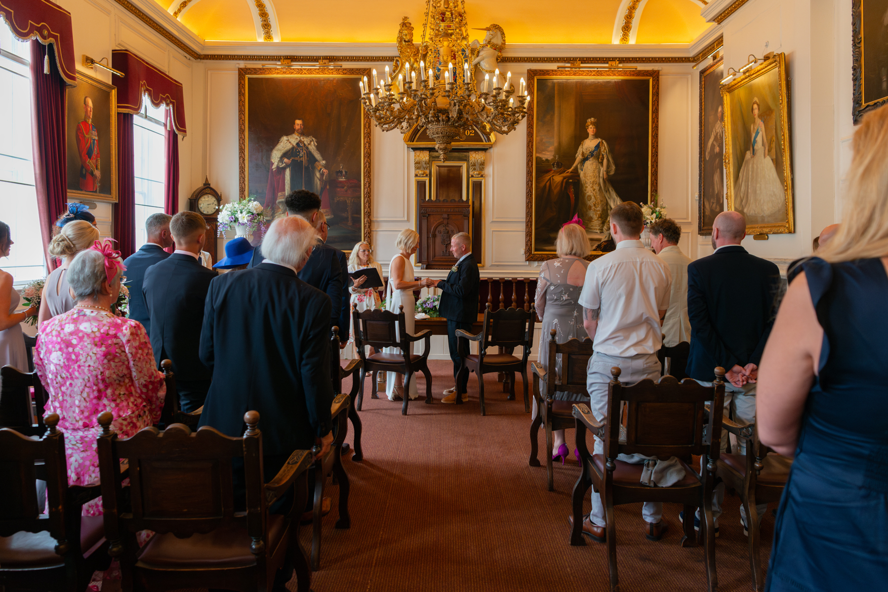Wedding ceremony by Windsor Guildhall wedding photogrpaher James Robertshaw