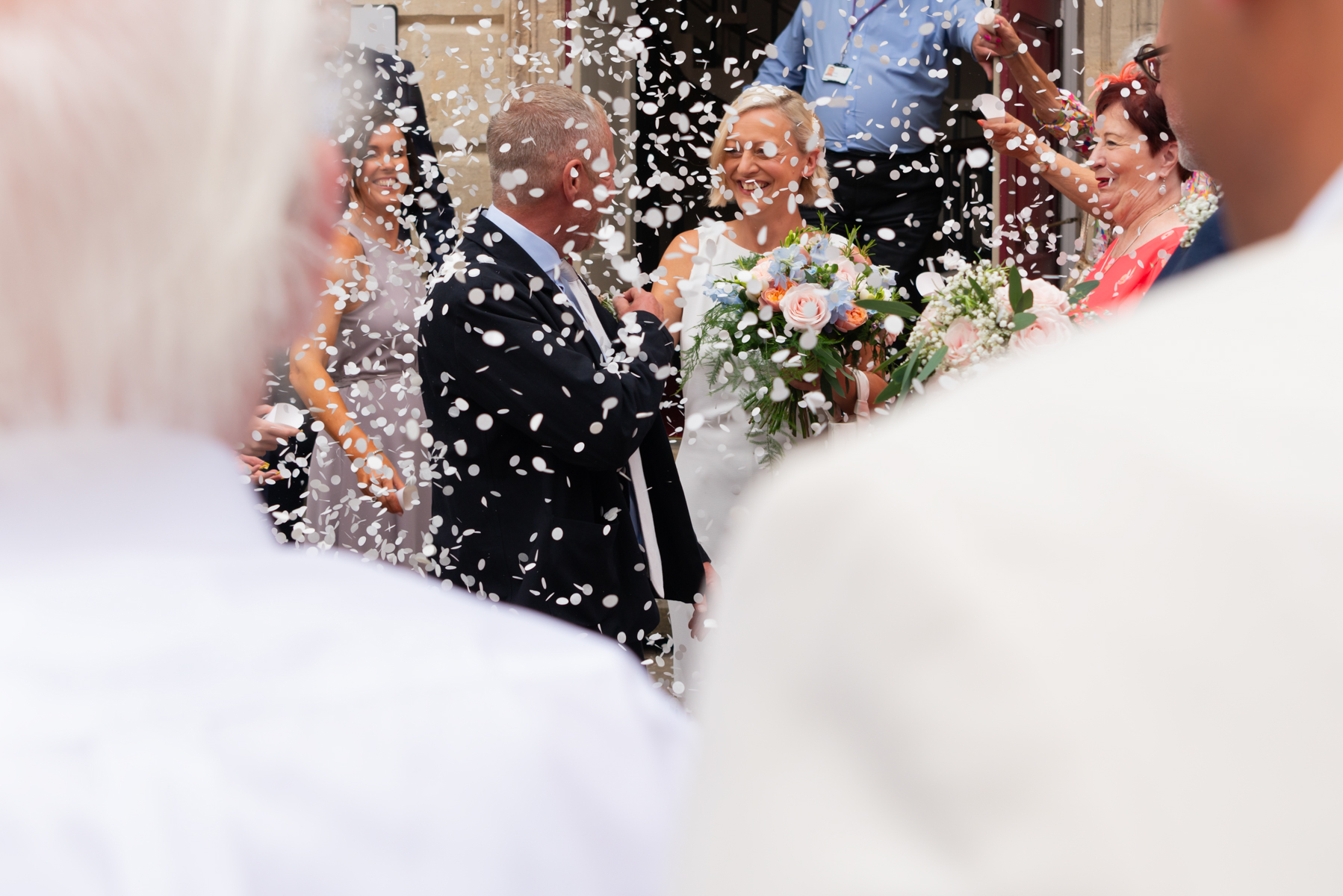 Confetti shot by Windsor Guildhall wedding photographer James Robertshaw